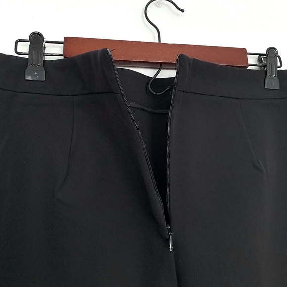 Zara Black Side Zip Leather Trim Pencil Skirt - Picture 9 of 10